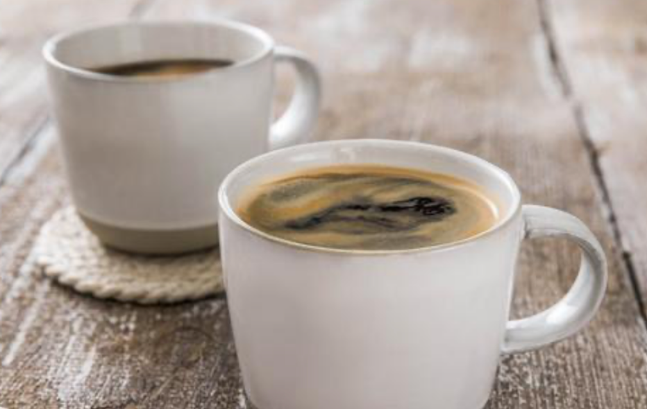 Image of mugs of coffee. Limit your caffine for a more focused night sleep