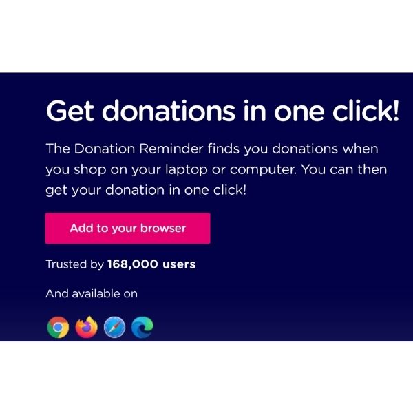 get donations in just one click 