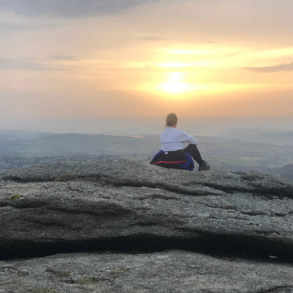 me on Dartmoor watching the sunrise 