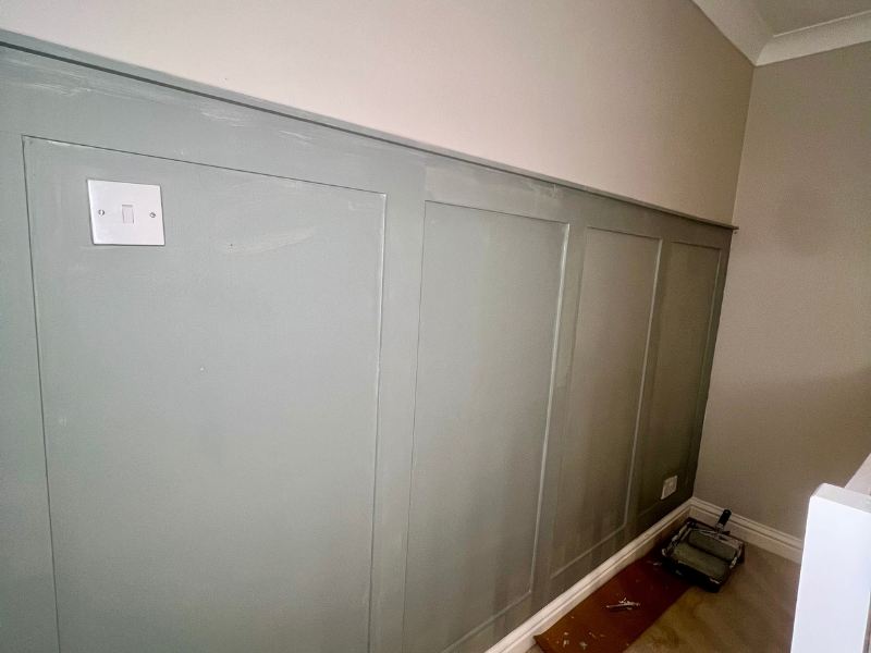 Bedroom makeover in progress adding wall panelling