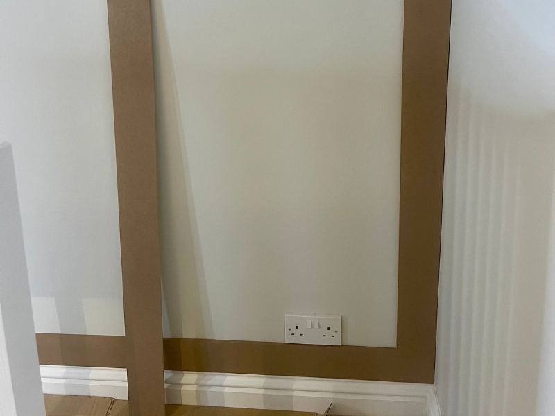 Bedroom makeover in progress adding wall panelling