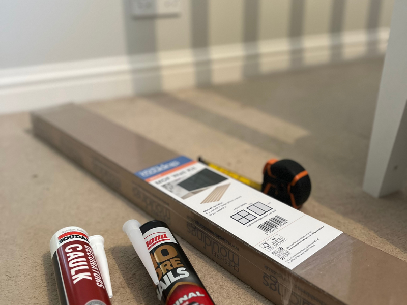 Bedroom makeover in progress adding wall panelling